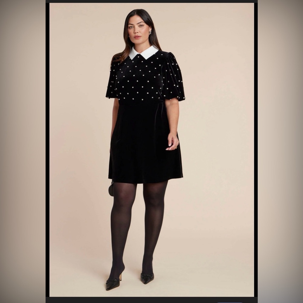 Embellished Puff Sleeve Mini Dress